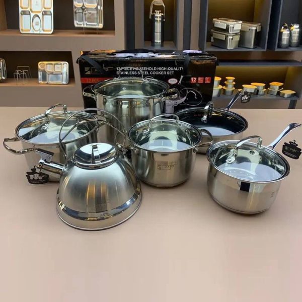 Stainless Steel  Set of Pot and Kettle